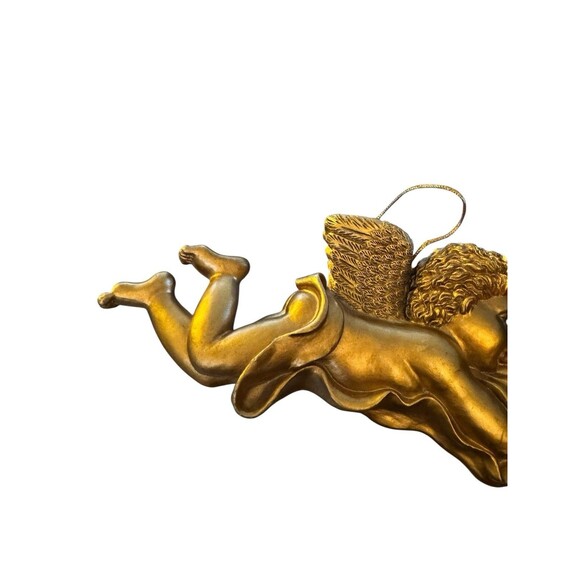Vintage MCM Hollywood Regency Angel Cherub, Plaster Wall Ornament~13 Inch - Picture 3 of 7